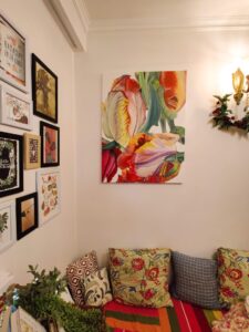 art, sarita nakra, sarita nakra designs, home decor, wall decor, artist, indian artist, botanical artist, lo stilista, botanical painting, acrylic painting, canvas painting, acrylic canvas painting, botanical canvas painting